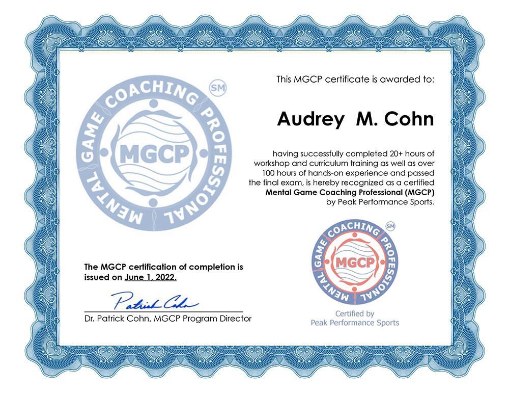 Mental Coach Certificate